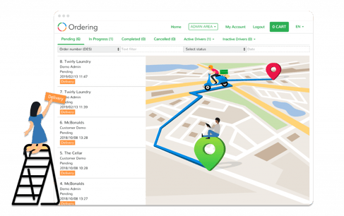 Delivery Dashboard | Ordering | Live Tracking