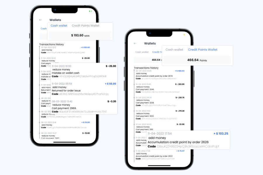 Ordering.co Feature: Ordering Wallet