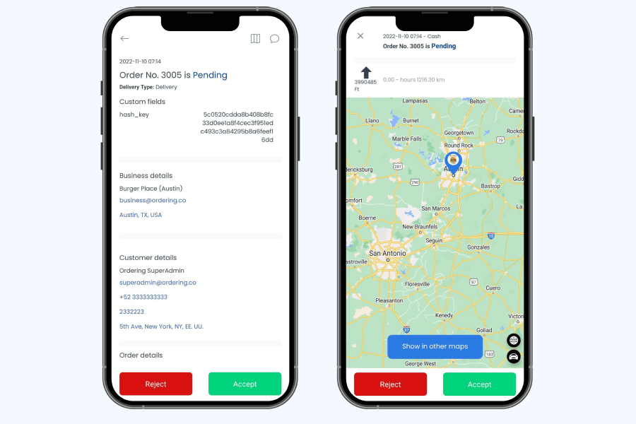 Ordering.co Feature: Driver App
