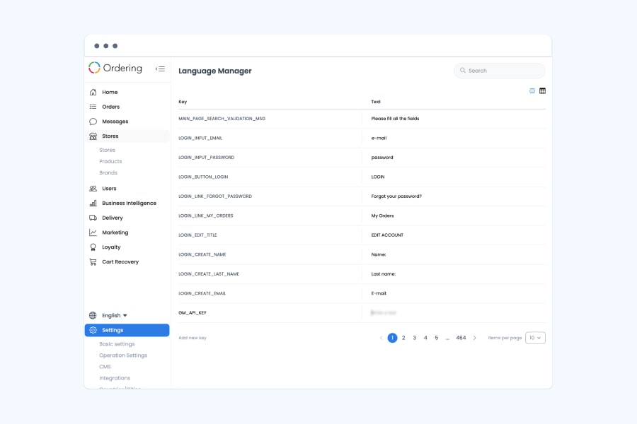 Ordering.co Feature: Language Manager